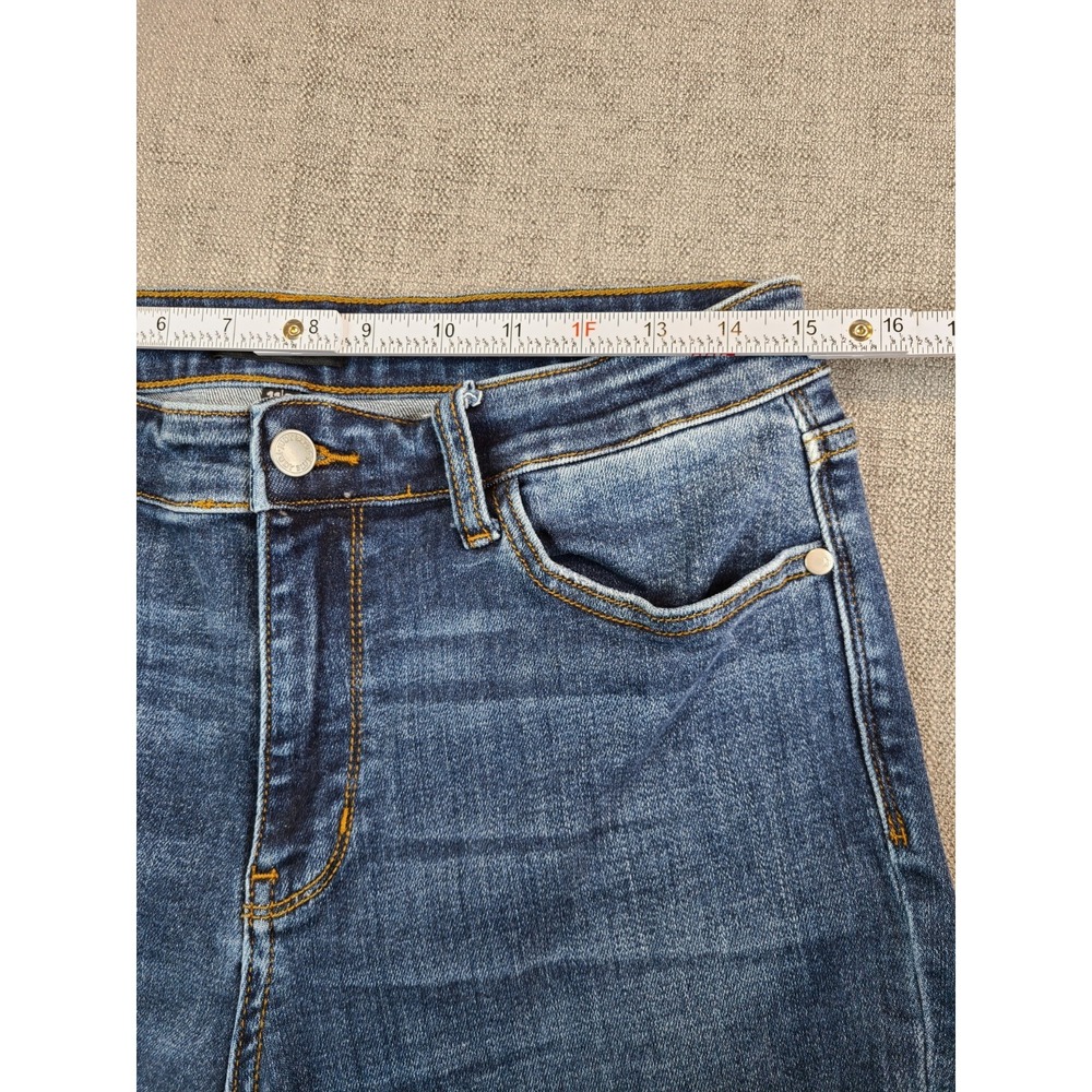 Judy Blue Jeans Womens 11/30 Slim Fit Mid Rise Distressed Denim Stretch Pants - Picture 4 of 8